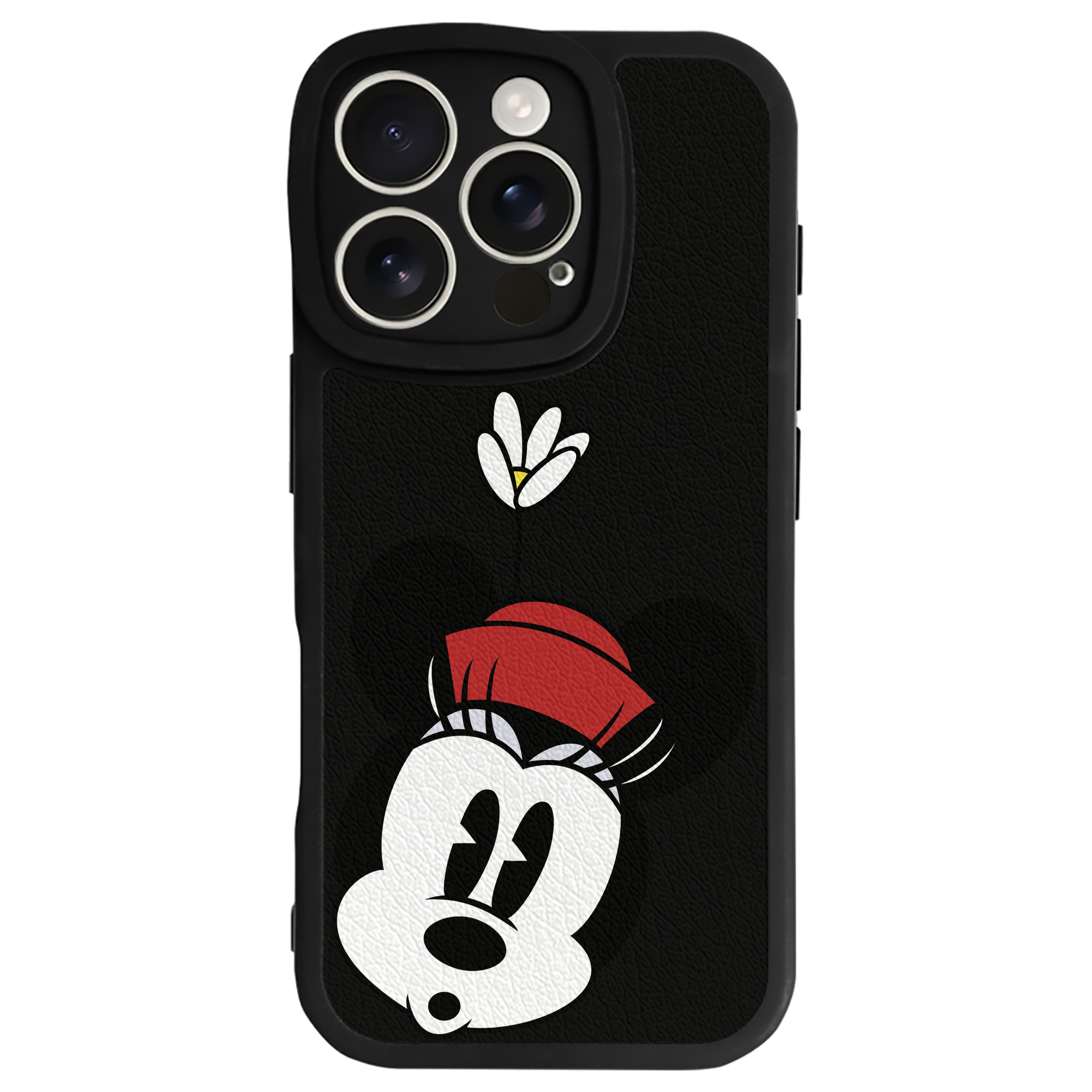 （画像用） ミッキーマウス Mickey Mouse 【iPhone 16シリーズ対応】シリコンスマホケース（レザー調） 材質：シリコン